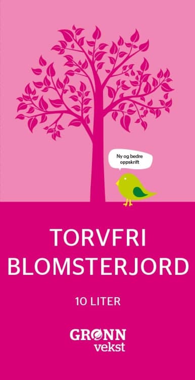 Blomsterjord Torvfri 10l Grønn Vekst