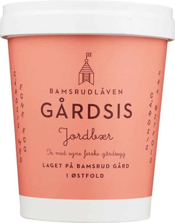 Gårdsis Jordbær 500ml Bamsrudlåven