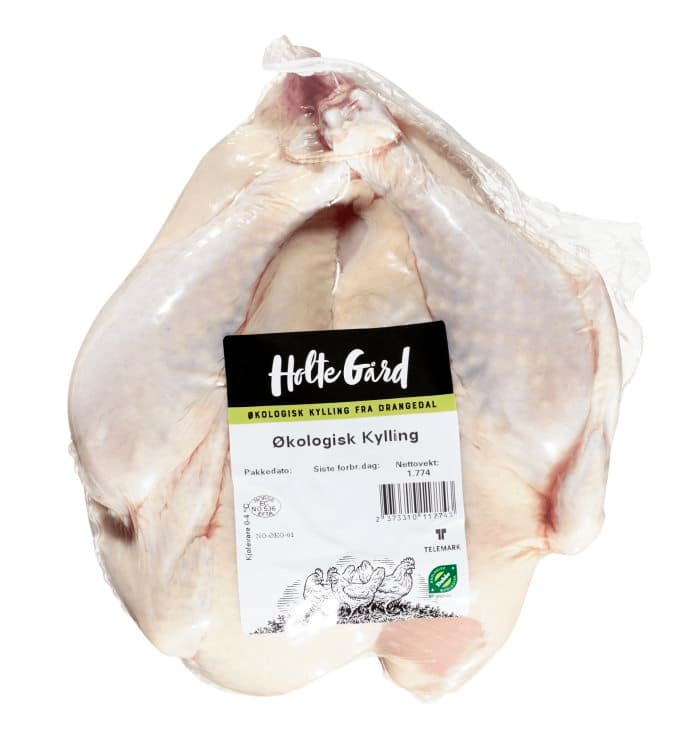 Kylling hel Rå Økologisk Ca2,2kg Holte 2,32 kg