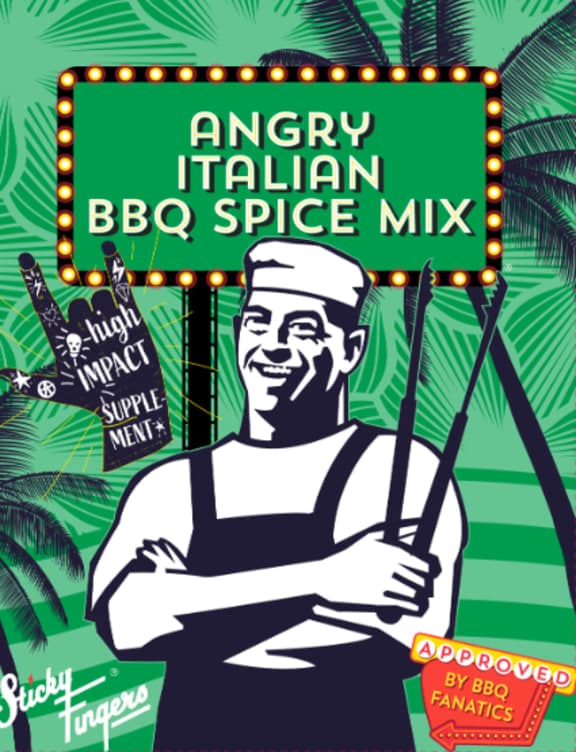 Angry Italian Bbq Spice Mix 25g Sticky Fingers