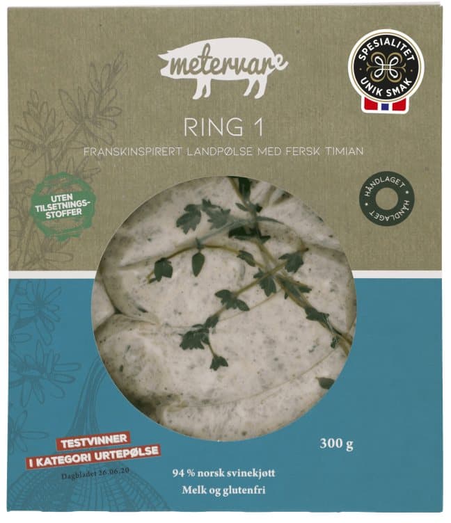 Ring-1 Fransk Landpølse 300g Metervare