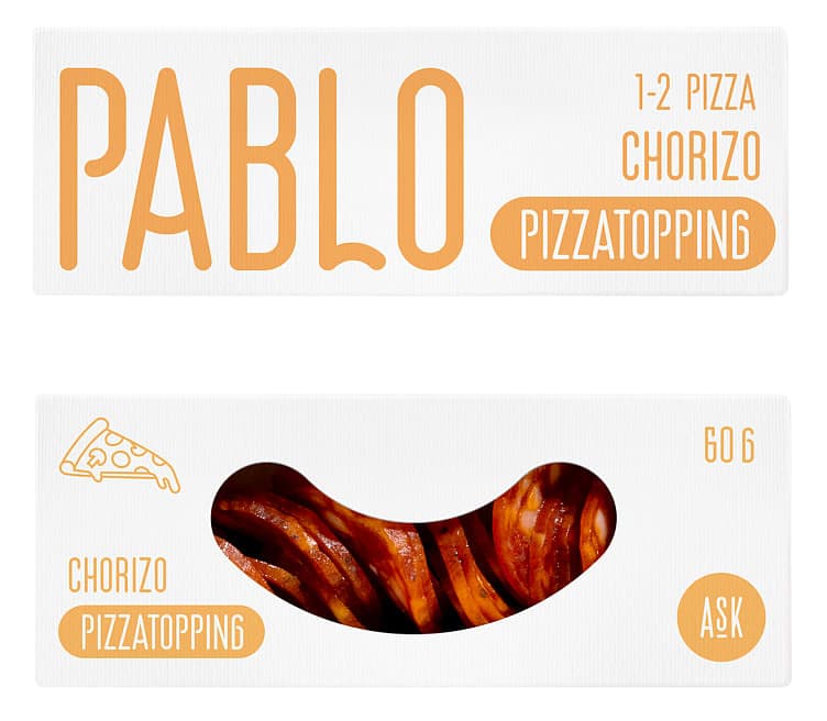 Pablo Pizzatopping Chorizo 60g Ask Gård