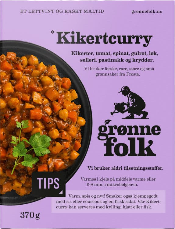 Kikertcurry 370g Grønne Folk