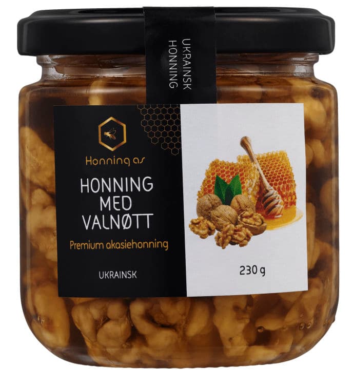 Akasiehonning m/ Valnøtter Økologisk