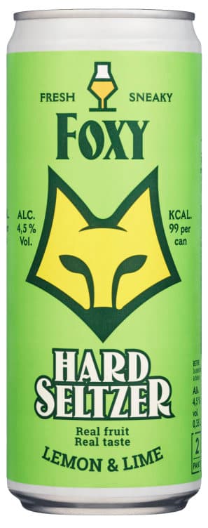 Foxy Hard Seltzer Lemon&Lime 0,33l Sleek boks