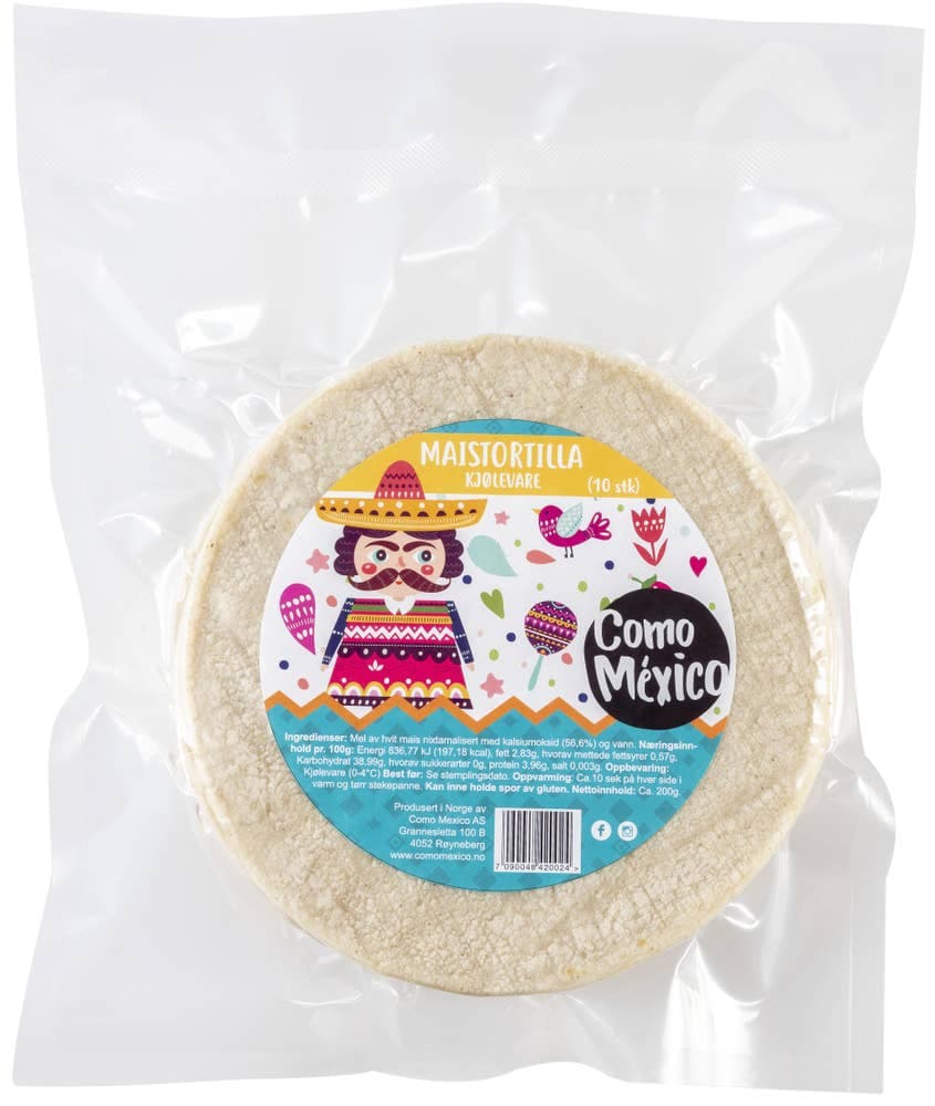 Fersk maistortilla 10stk, 200 g