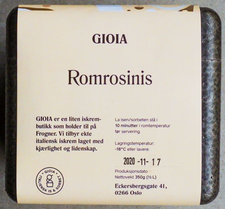 Romrosinis 500ml Gioia