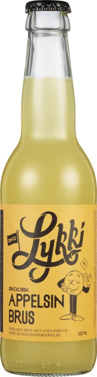 Appelsinbrus Økologisk 330ml Lykki flaske
