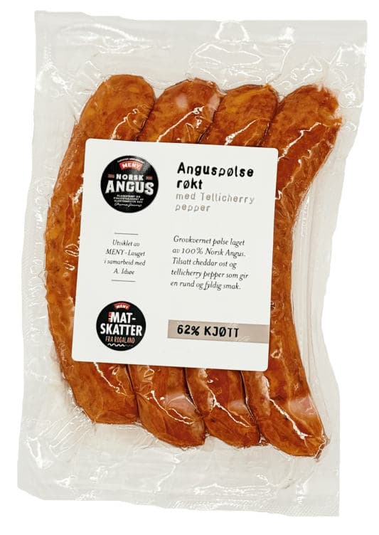 Anguspølse Cheddar&Pepper Ca260g Meny 320 g