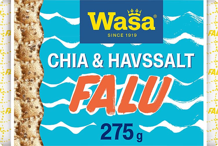 Knekkebrød Falu Chia&Havsalt 235g Wasa