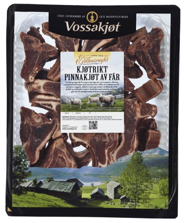 Pinnakjøt av Får Eldhusrøykt Kutta ca 1,8kg Vossakjøt