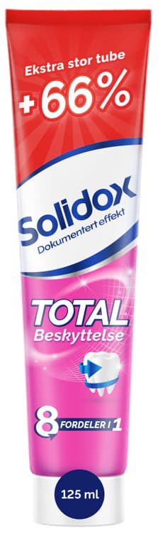Solidox Tannkrem Total Beskyttelse 125ml