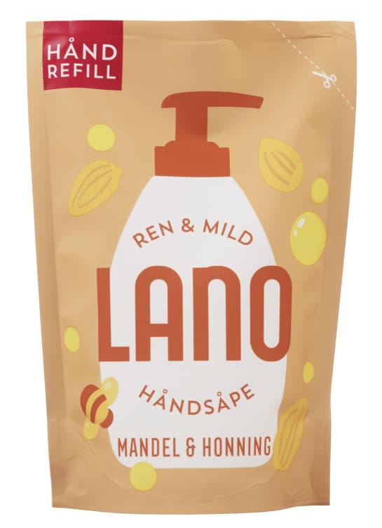 Lano Håndsåpe Mandel&Honning Refil 300ml