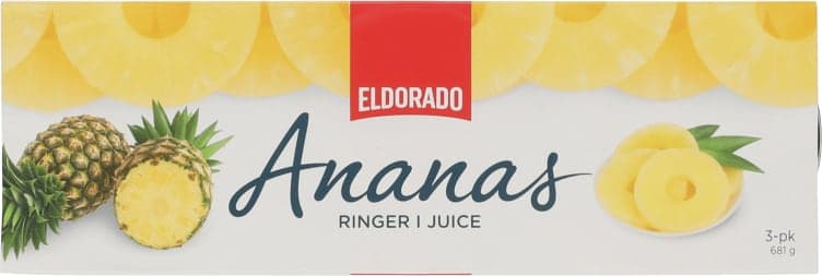 Ananasringer i Juice 3x227g Eldorado 681 g