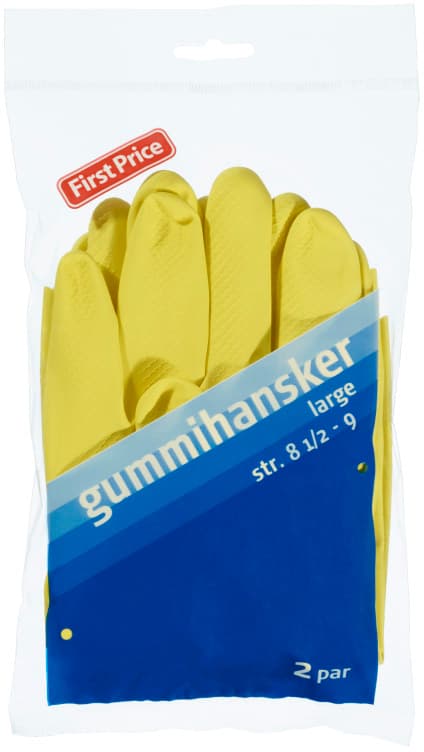 Gummihansker L 2par First Price 2 stk