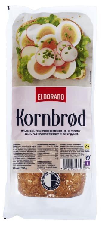 Kornbrød Lettstekt 750g Eldorado