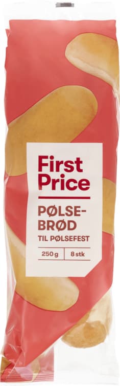 Pølsebrød 8stk First Price 250 g