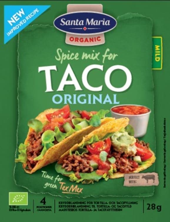 Taco Spice Mix Original Organic 28g St.Maria