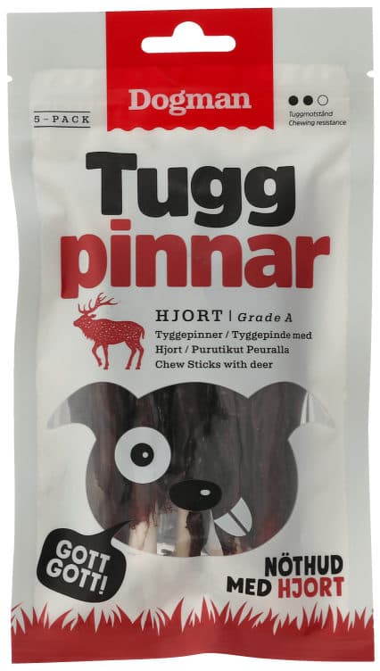 Tyggepinner Hjort 12cm 5stk Dogman 60 g