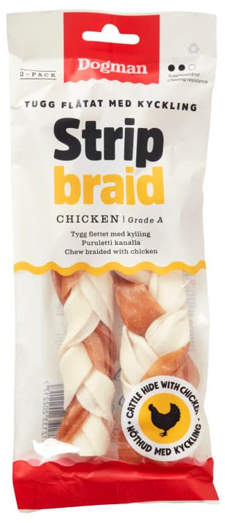 Hundesnacks Tyggefletter m/Kylling 70g