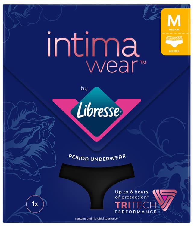 Libresse Intima Hipster Black Str M 1stk