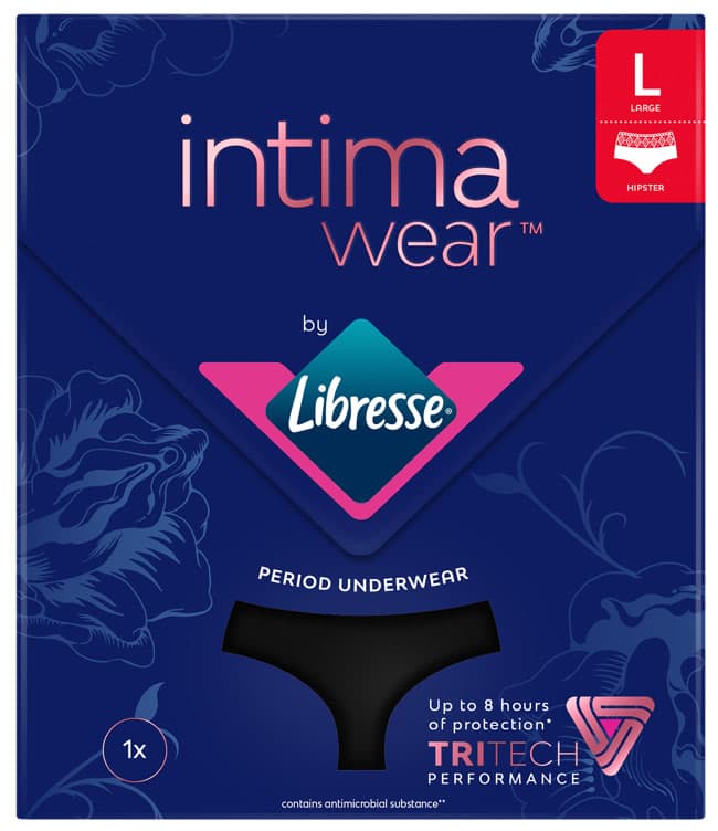 Libresse Intima Hipster Black Str L 1stk