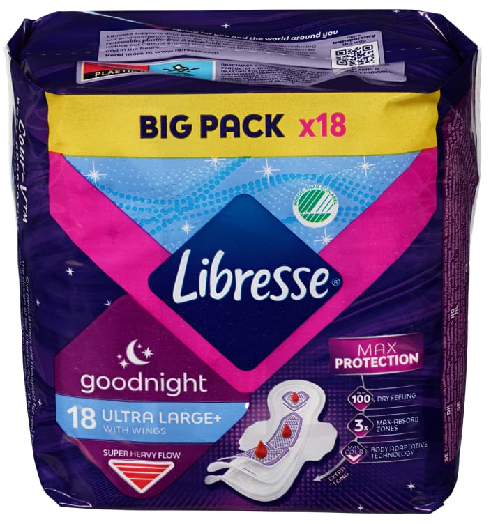 LIBRESSE GOODNIGHT Ultra wing bind 18stk