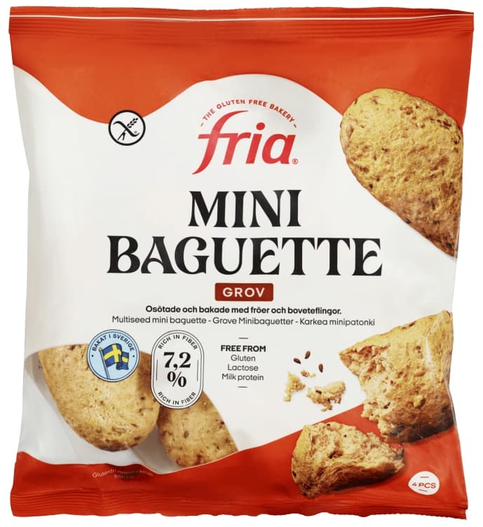 Minibaguette Grov glutenfri 280g Fria