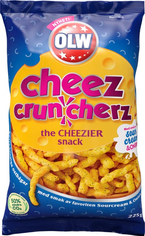 Cheez Cruncherz Sourcream&Onion 225g Olw