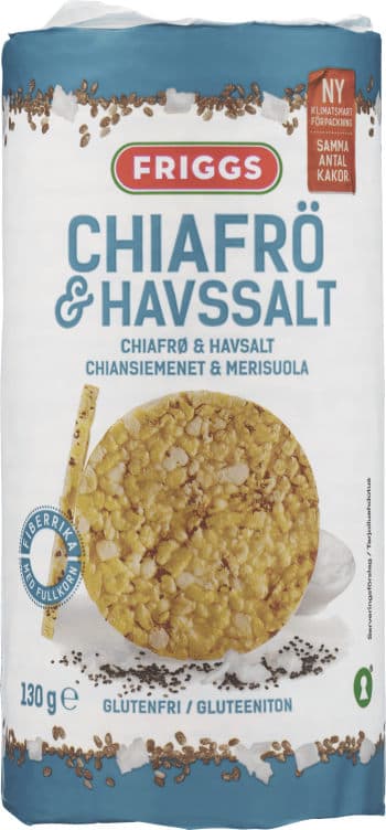 Maiskaker Chia/Havsalt 130g Friggs