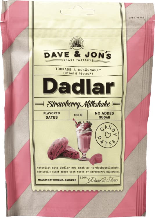 Dave&Jon's Dadler Strawberry Milkshake 125g