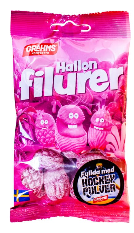 Filurer Bringebærdrops M Lakrispulver 70 g