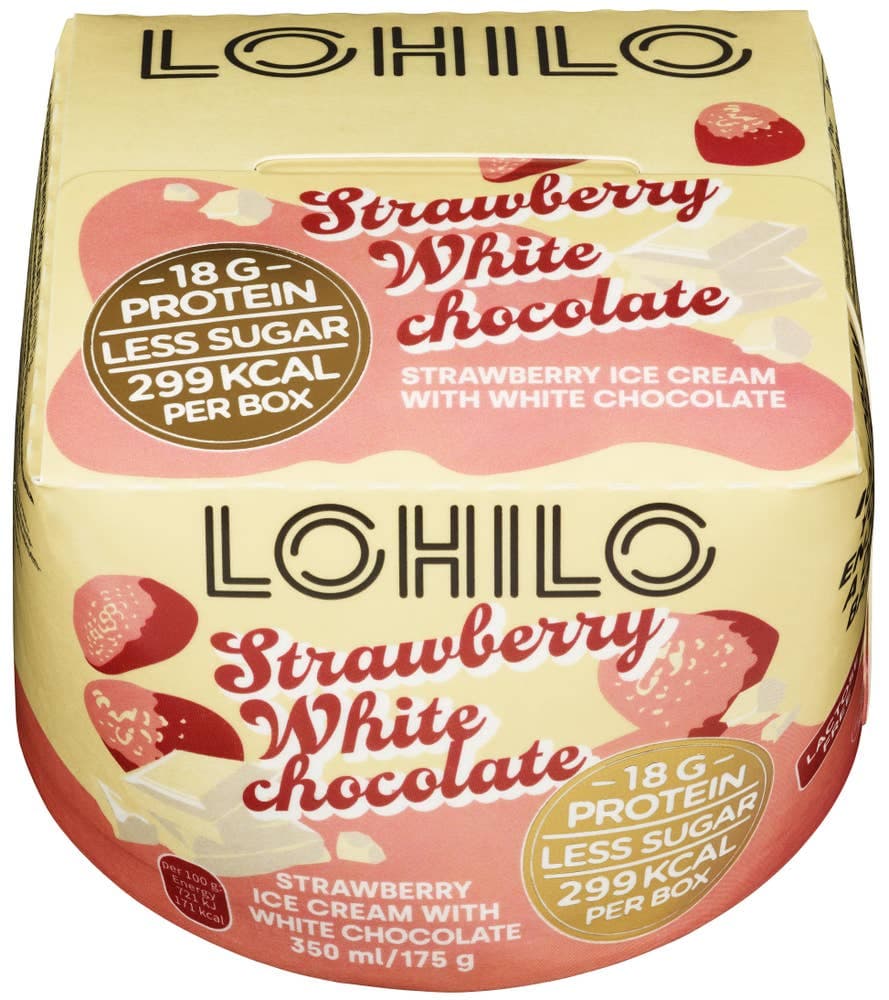 Lohilo Strawberry White Proteinrik 350ml