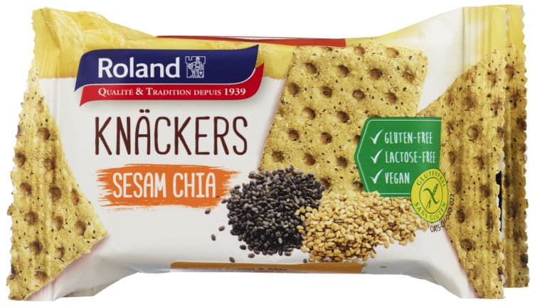 Crackers Sesam Chia glutenfri 140g Roland