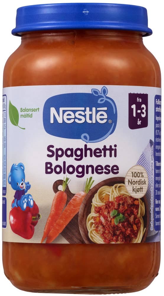 Spaghetti bolognese Fra 1-3 år, 220 g