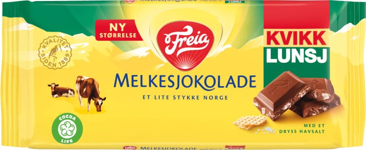 Melkesjokolade Kvikk Lunsj 100g Freia
