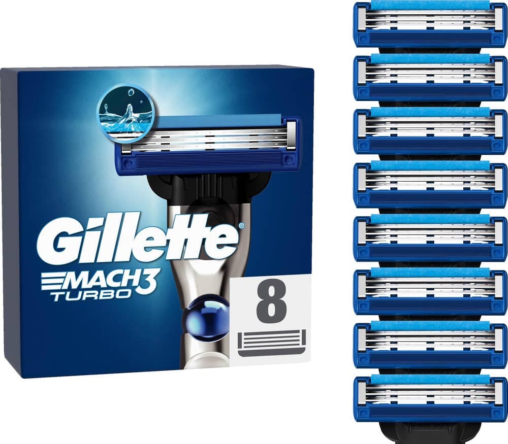 Gillette Barberblader Mach 3 Turbo 8stk