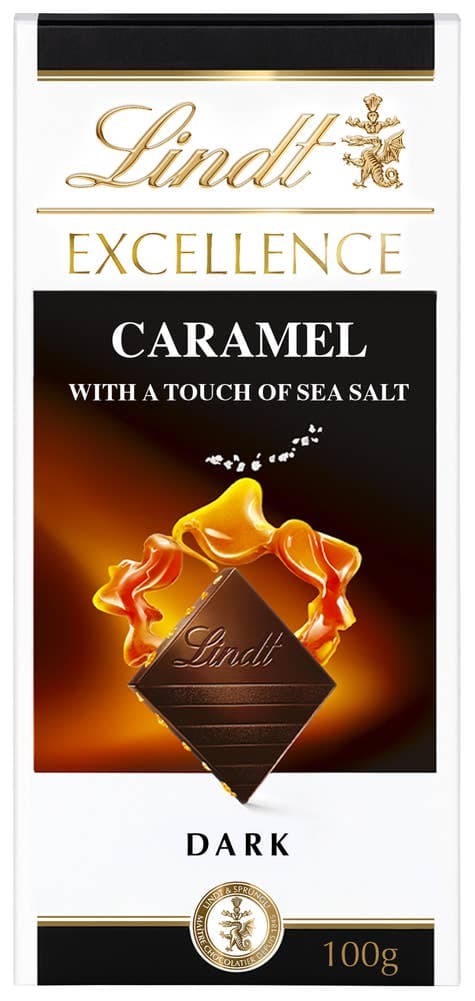 Excellence Karamell & Havssalt Mørk Sjokolade 100g Lindt