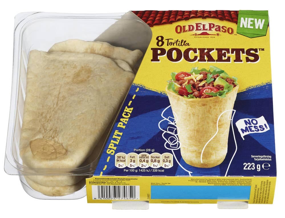 Tortilla Pockets 8stk, 223 g