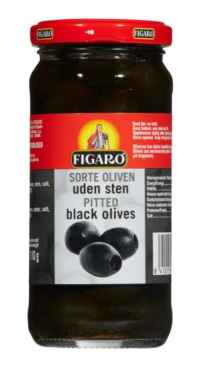 Oliven Sort u/Sten 240g Figaro