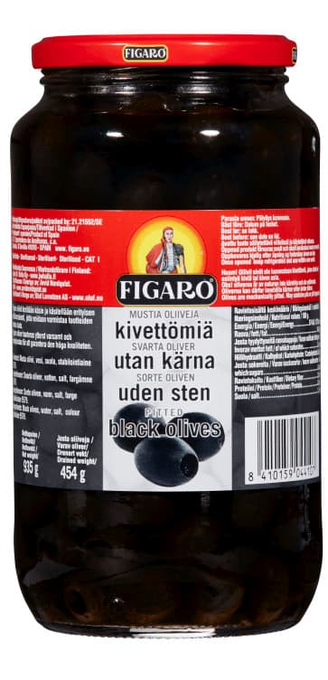 Oliven Sort u/Sten 935g Figaro 454 g