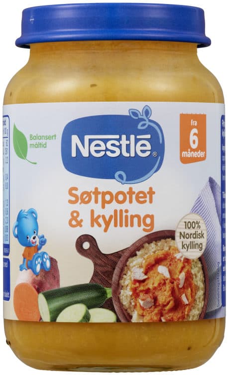Søtpotet&Kylling 6mnd 190g Nestle