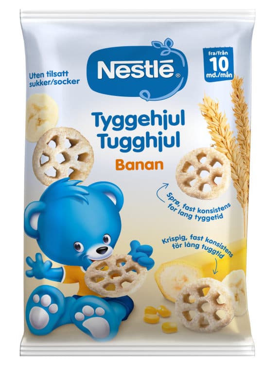Tyggehjul Banan 28g fra 10m