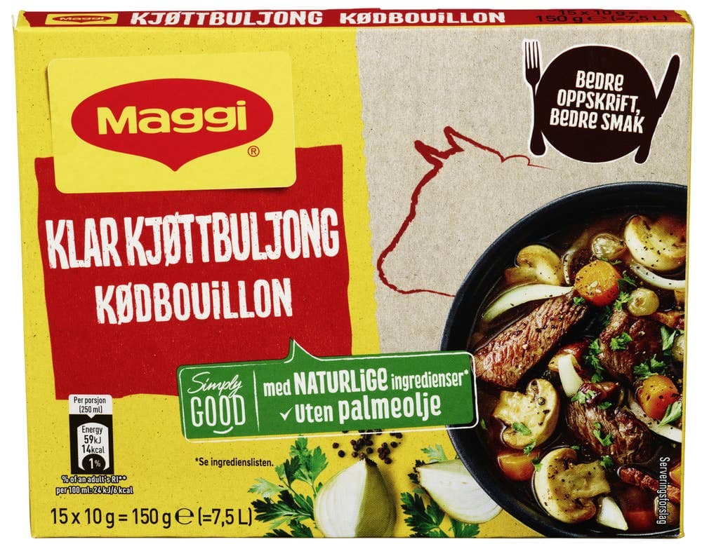 Klar kjøttbuljong Terninger, 150 g 7 g