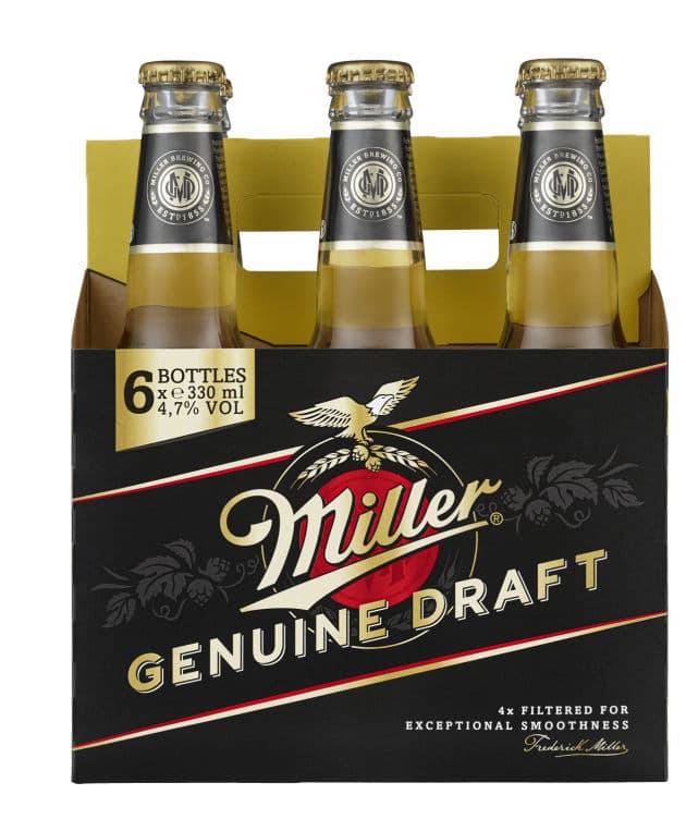 Miller Genuine Draft 0,33lx6 flaske 1980 ml