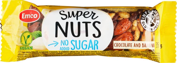 Superbar Chocobana 35g glutenfri u/Sukker
