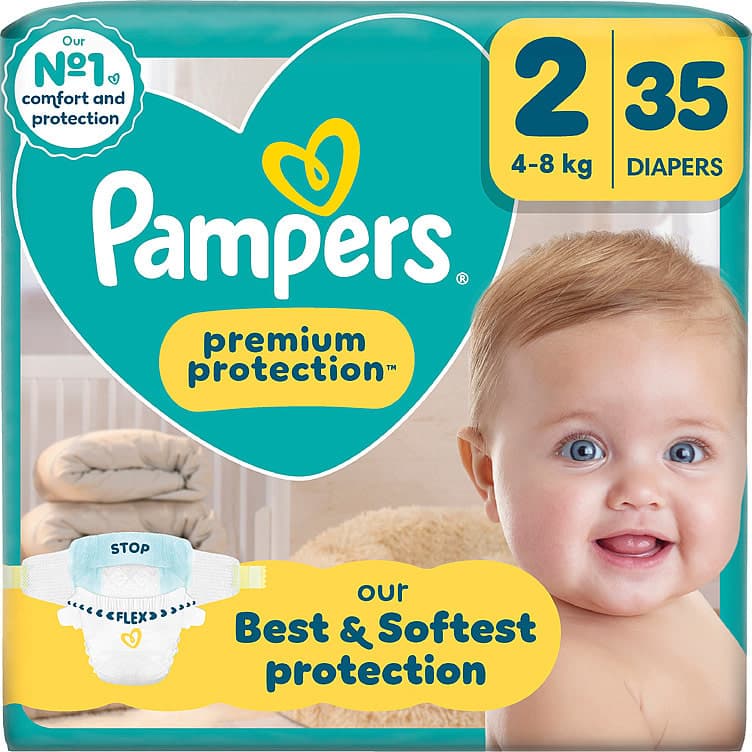 Pampers Bleier Prem Prot S2 Nb 4-8kg 35stk