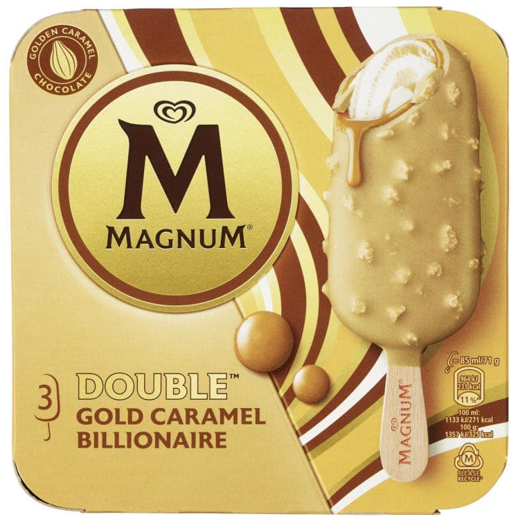Magnum Double Caramel Billionaire 3x85ml
