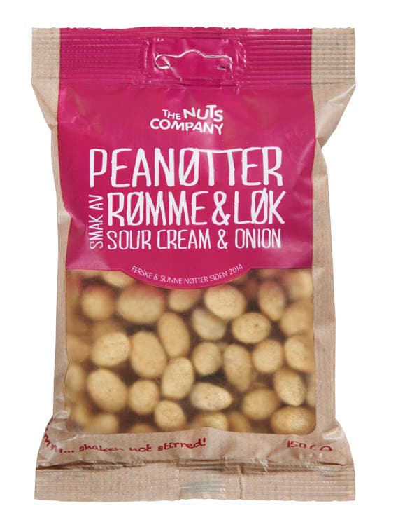 Peanøtter Rømme&Løk 150g The Nuts Company