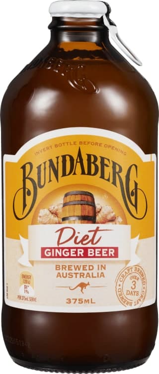 Ginger Beer Diet 375ml Bundaberg flaske